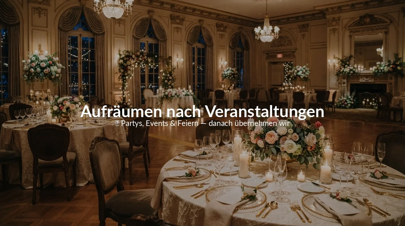 🎉 Aufräumen nach Veranstaltungen